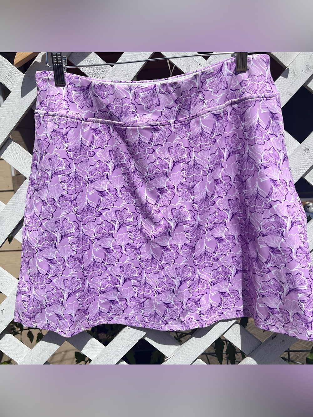 Lavender Purple Floral Athletic Skort XL Tennis Golf Pickleball Activewear